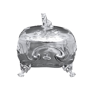 1860-80s Vienna, Austria 950 Silver Sugar Box With Key 487g