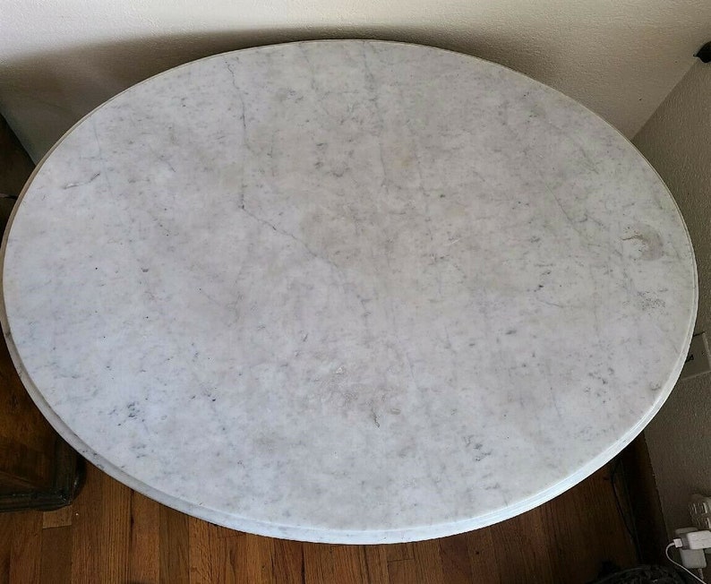 Antique Oval Marble Top Table by Thomas Brooks New York Etsy
