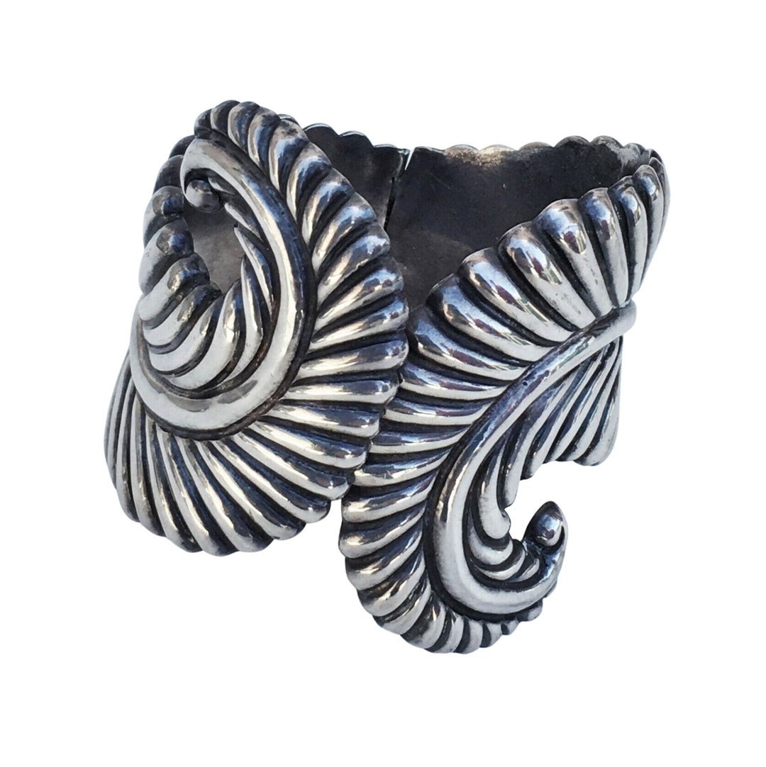 Bracelet En Argent Sterling 925 Signé Jose Luis Flores (Taxco, Mexique) - Vers 1940 - Parfait état