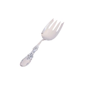 Antique Frank M. Whiting Co. Sterling Silver 9 1/4&quot; Salad Fork, Tyrolean Pattern
