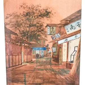 Early 20thc. Orig. Eizo Kato (1906-1972) , Japanese Watercolor Painting Signed