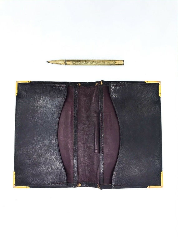 Antique Late 19thc French Leather Wallet and Coin… - image 5