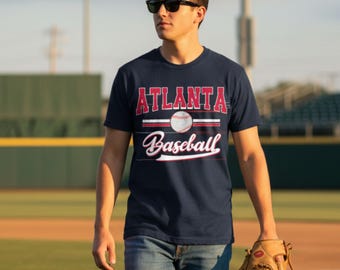 Atlanta Baseball T-Shirt, Comfort Colors Cotton, Sporty Fan Apparel