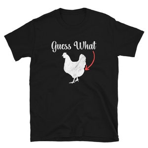 Distressed Guess What Chicken Butt Shirt, Funny Chicken T-Shirt