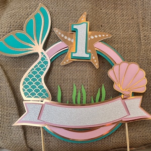 Fichier de coupe sirène pour gâteau SVG en couches téléchargement immédiat