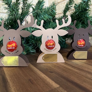 Rudolph Reindeer Lindt Schokolade SVG und PNG Schnitt Datei/Instant Download/einfach