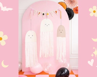 Ghoul Gang – bannières suspendues fantômes, décorations en papier pour fête d'halloween, fournitures fantômes mignonnes