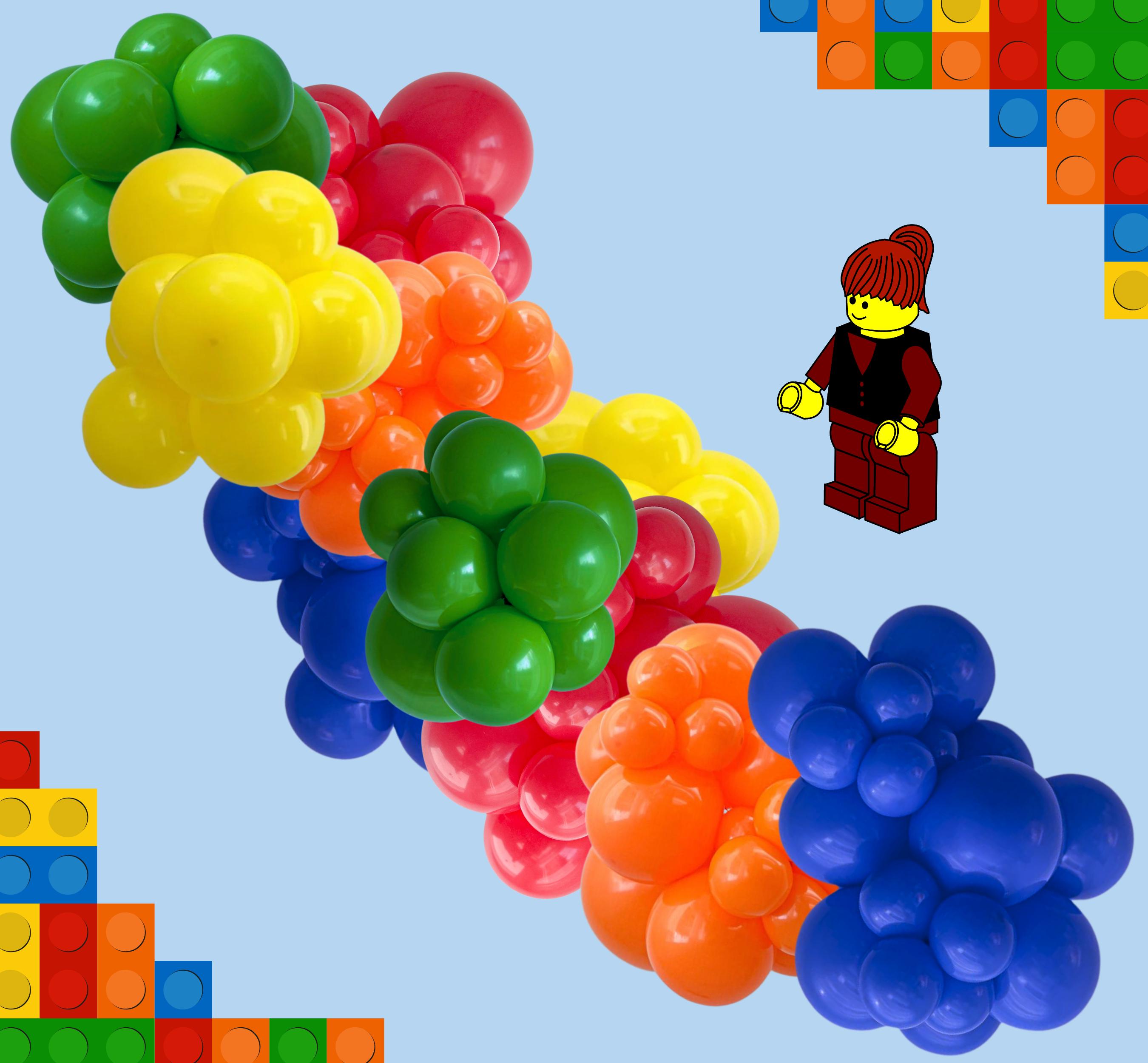 Lego themed DIY Balloon Garland Kit Party Arch Birthday Decor Supplies Etsy