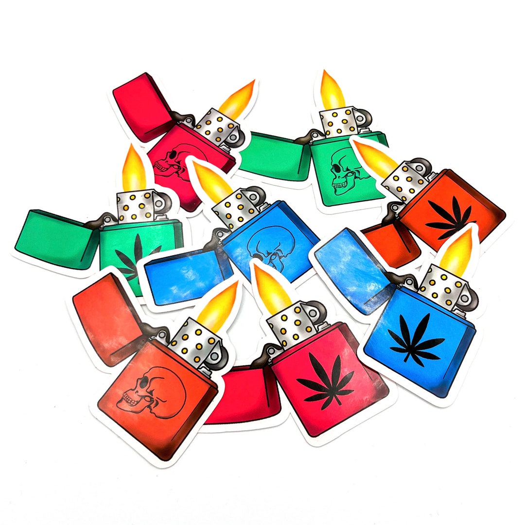 Lighter Sticker/ Large Sticker// Cannabis Tobacco Smoking Accessories