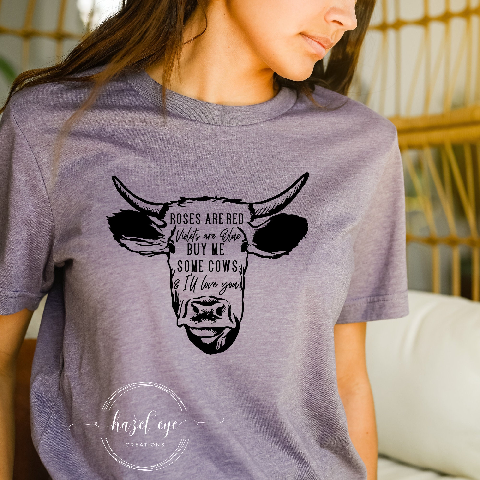 Roses Are Red Buy Me Cows - Screen Print - Etsy
