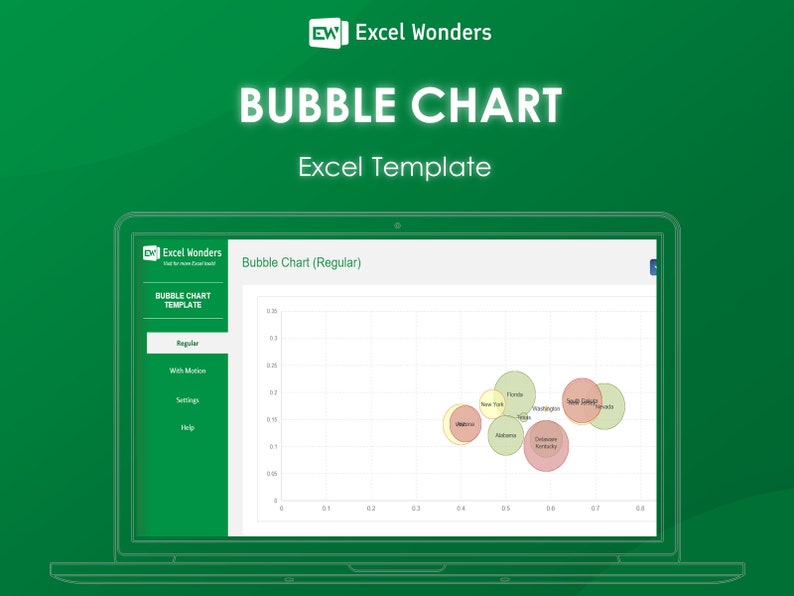Bubble Chart Excel Template Interactive Data Visualization Template ...