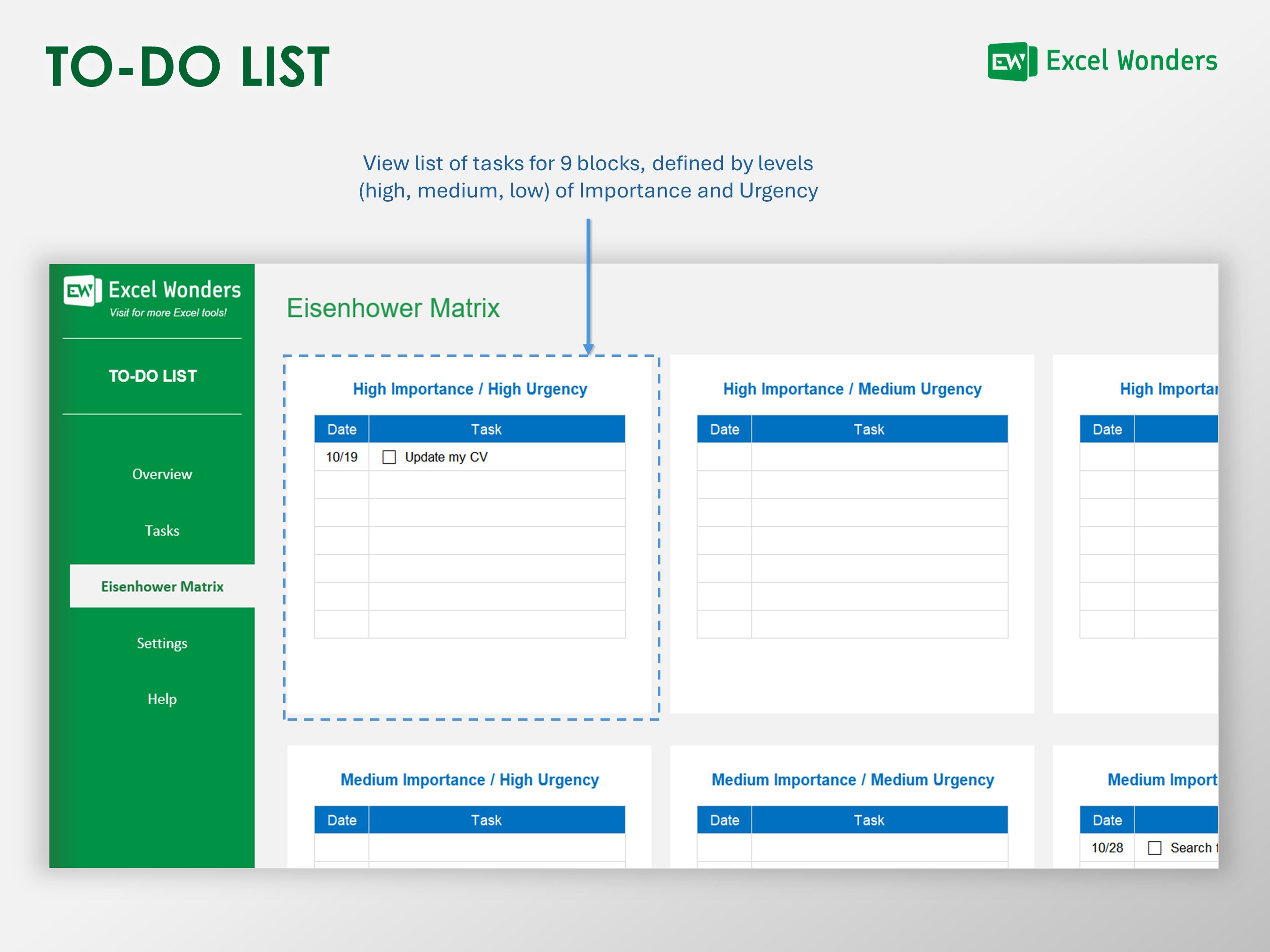 To-do List Excel Template | Organize Your Tasks, Boost Productivity ...