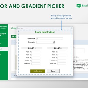 Color & Gradient Picker Excel Template | Plan Stunning Design Grid ...