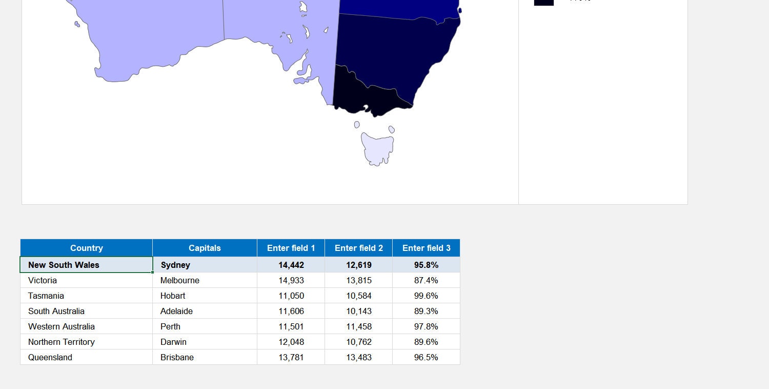 Australia Choropleth Map Excel Template | In-depth Guide to Visualizing ...