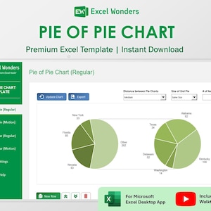 円グラフの Excel テンプレート: 高度なデータ視覚化 (デジタル ダウンロード)