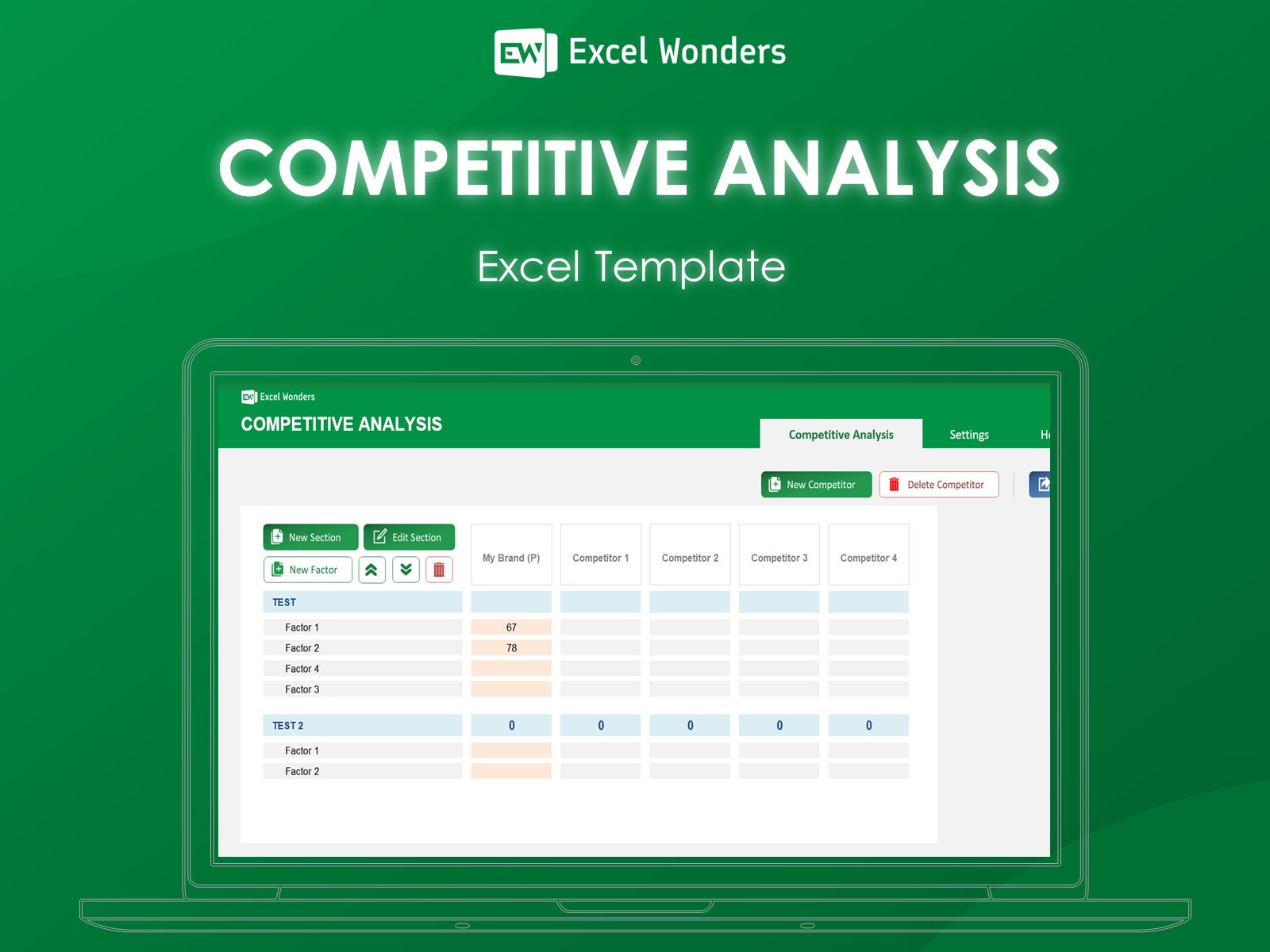 Competitive Analysis Excel Template Streamline Marketing Research Competitive Analysis Excel Template Streamline Marketing Research