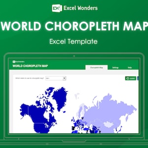 Weltkarte Excel Vorlage | Daten-Visualisierungs-Tool für Analytiker & Lehrkräfte | Interaktive Karte | Excel Wunder