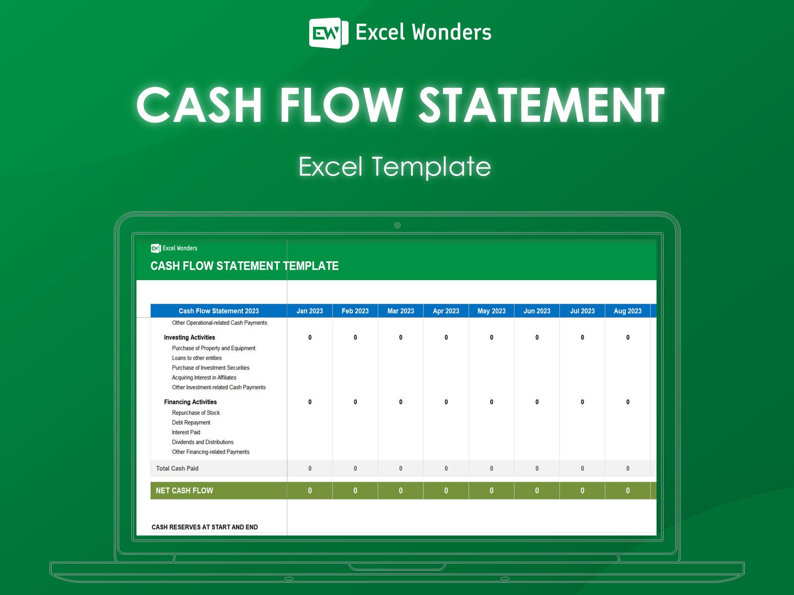 Cash Flow Statement Worksheet In Excel