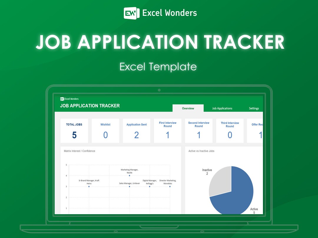 Job Application Tracker Excel Template Job Application Organizer ...