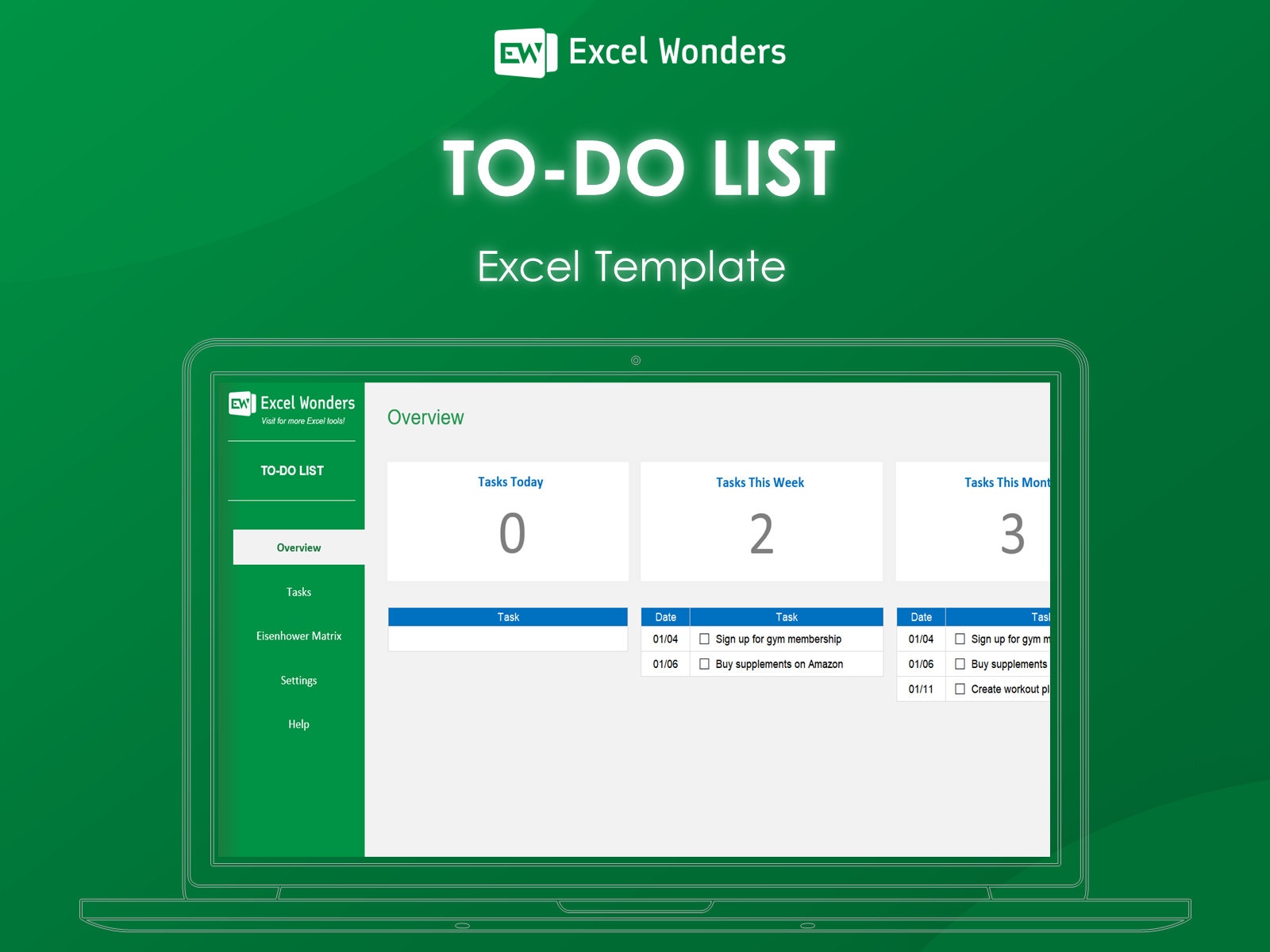 To-do List Excel Template | Organize Your Tasks, Boost Productivity ...