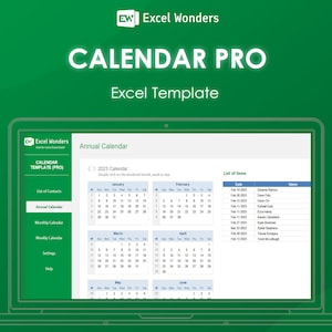 2025 Customizable Calendar Pro Excel Template: Daily, Weekly, Monthly Planner (Digital Printable)