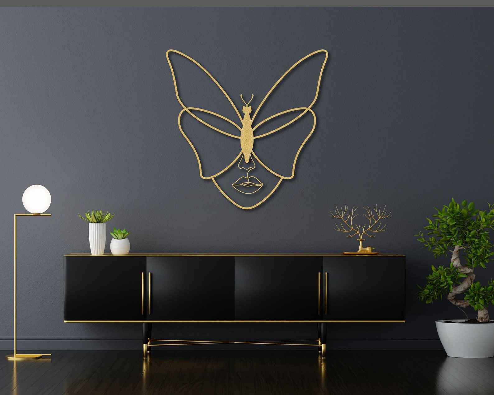 Gold Metal Butterfly Wall Art Butterfly Women Home Decor - Etsy