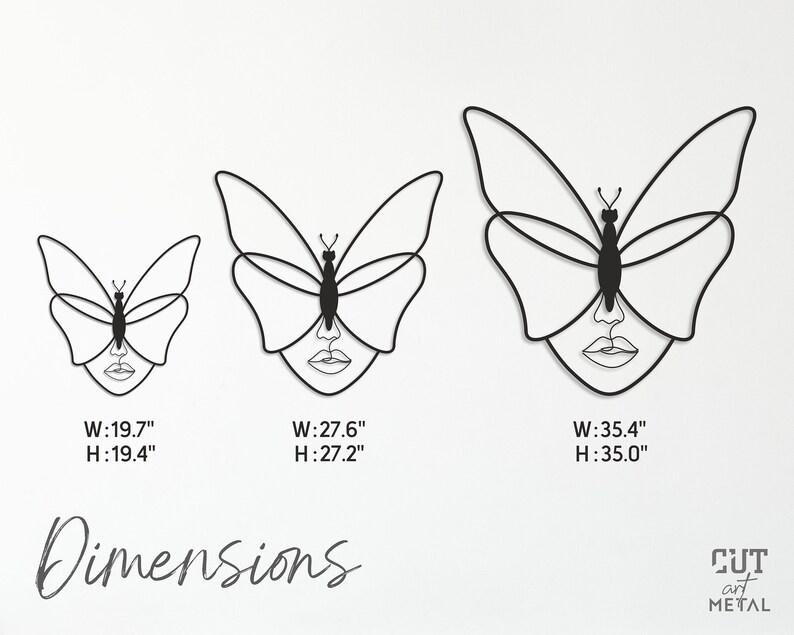 Gold Metal Butterfly Wall Art Butterfly Women Home Decor Etsy