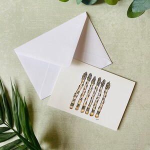 Spargelkarte, Spargelkarten für alle Gelegenheiten, Karte mit Spargelillustration