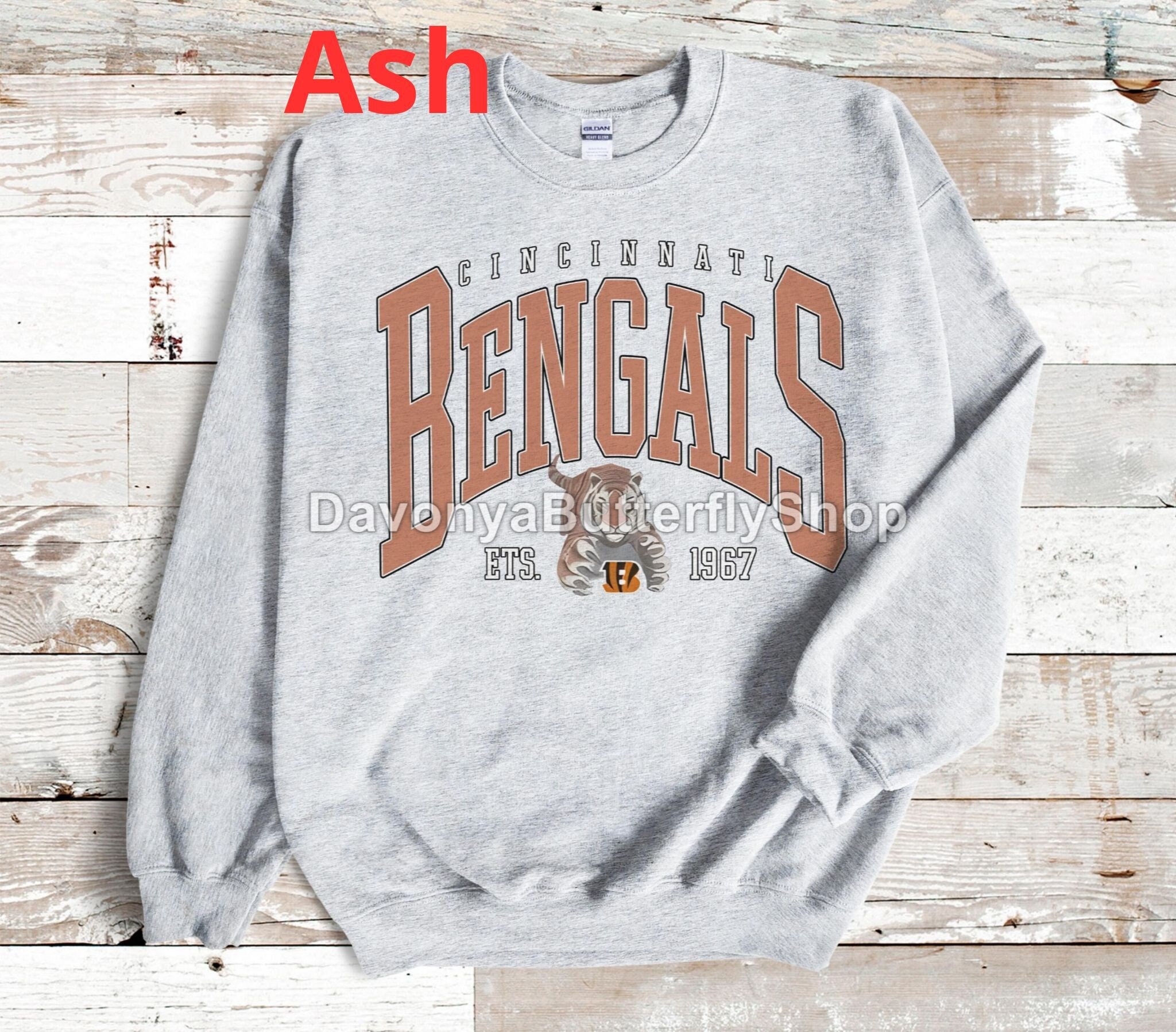 Cincinnati Bengals '68 Crewneck from Homage. | Officially Licensed Vintage NFL Apparel from Homage Pro Shop.