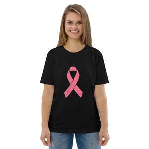 Breast Cancer Awareness Ribbon / AR logo Unisex organic cotton t-shirt