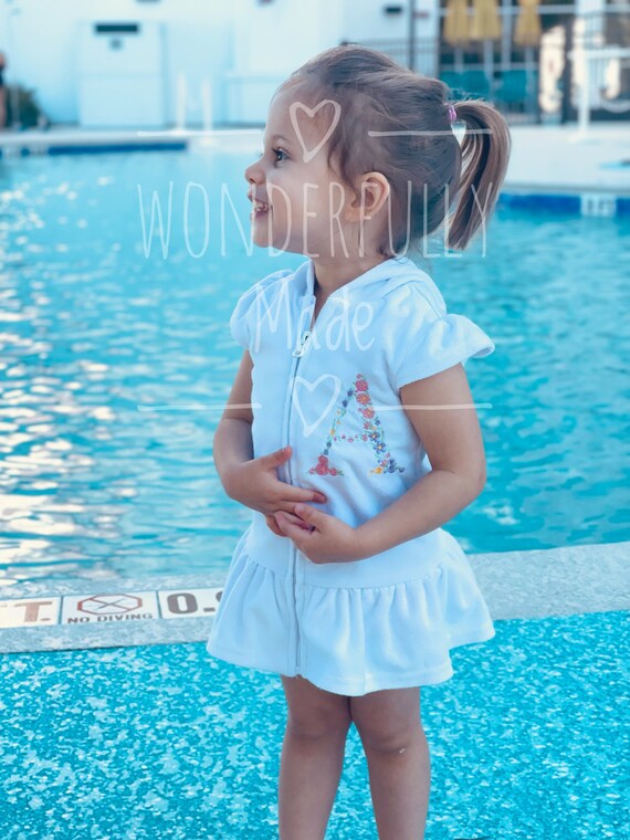 Floral Girls Swim Cover up Seersucker 
