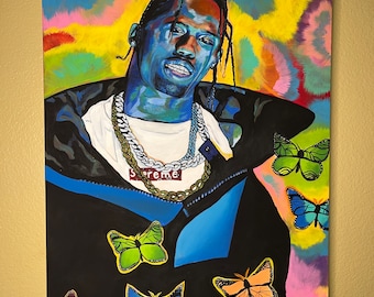 Travis Scott, Paintings, Canvas Art, Wall Art, Acrylic Painting, Wall Decor
