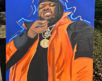 Maxo Kream, Paintings, Wall Art, Canvas Art, Portrait Painting, Acrylic Painting, Houston Art