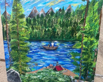 A Moment In Nature, Wall Art, Canvas Art, Portrait Painting, Acrylic Painting, Giclee Prints, Art Prints, Nature Painting
