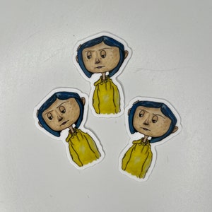 Coraline, Stickers, Die Cut Stickers, Weatherproof Stickers, Waterproof Stickers, Halloween