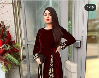 Velvet Kurtis | Etsy