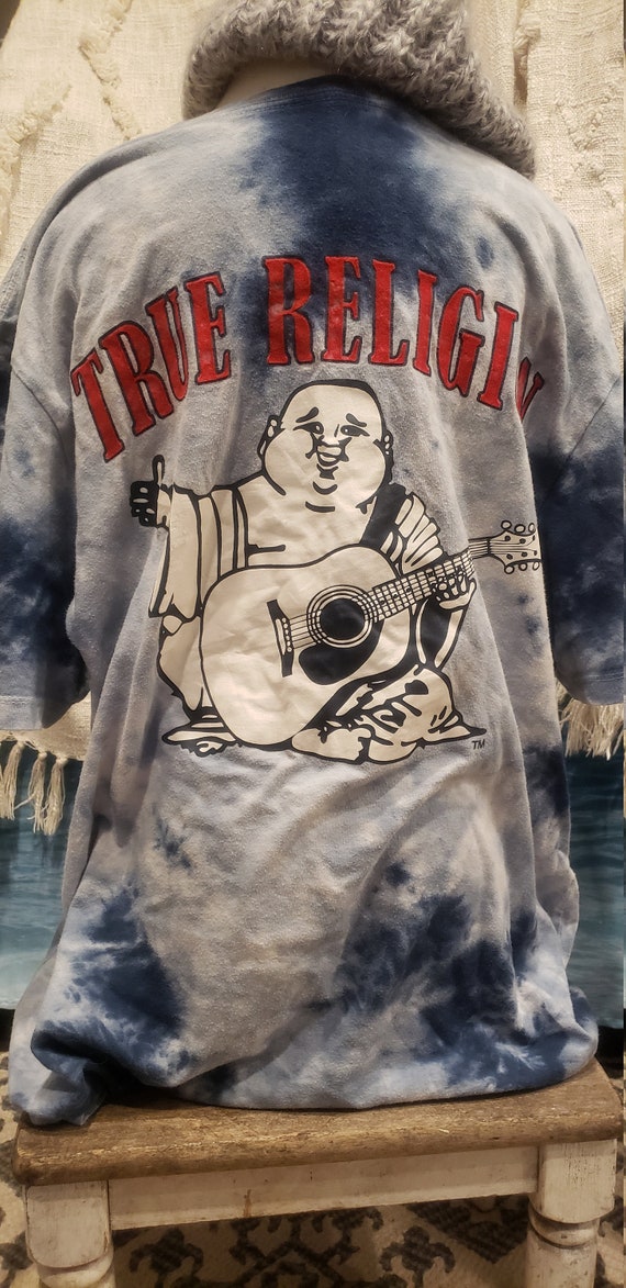 Tie Dye True Religion Sky Blue T Shirt 