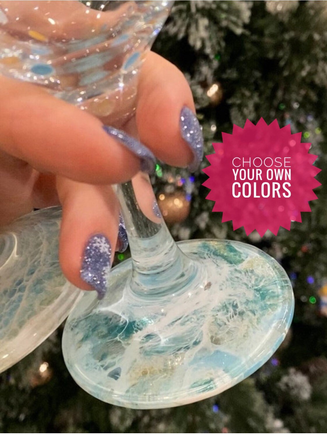 Hologram Wine Glass Etsy