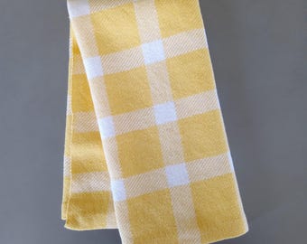 Handwoven Kitchen Dish Towel - Cheerful Yellow 2 - Organic Cotton and Linen