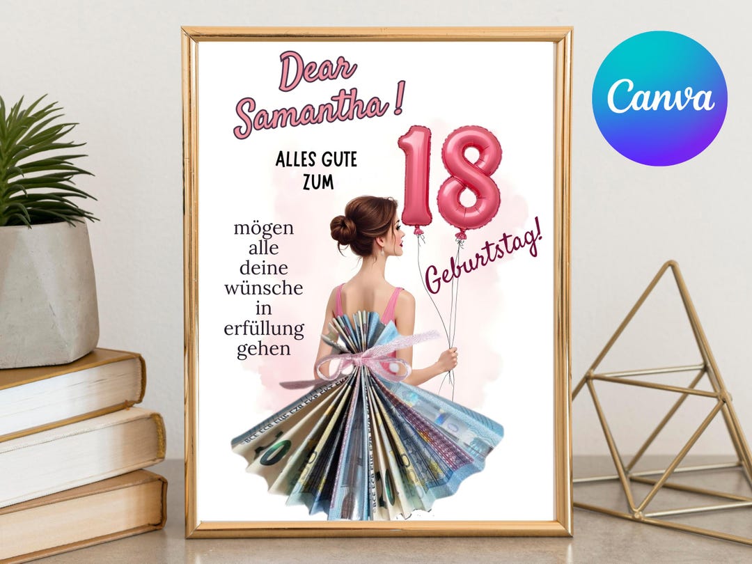 Regalo di compleanno personalizzato in denaro | Cornice portafoto con inserto in legno Happy Birthday | Ottimo regalo in denaro per gli amici - Italia