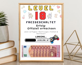 18th Birthday Money Gift Printable | Funny 'First Million' Cash Surprise (PDF)