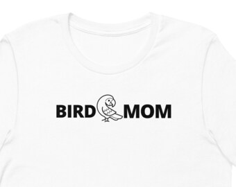 Camiseta de mamá pájaro, camiseta con mamá pájaro, camiseta de mamá pájaro, tops de mamá pájaro, camiseta de mamá pájaro, camiseta de mamá pájaro en blanco y negro
