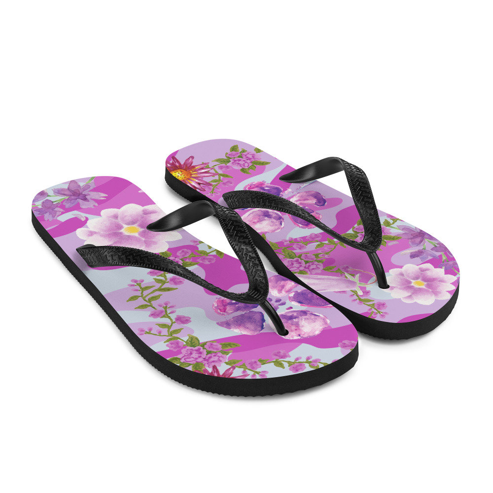 Pink camo flip deals flops