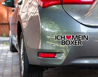 Ich Liebe Mein Boxer Stickers, Boxer Aufkleber, Dog Sticker, Hundeaufkleber, Stickers, Aufkleber, Boxer Stickers, Bumper Sticker