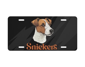 Jack Russell Personalized License Plate, Dog Name License Plate, Car Accessory, Car Plate, Jack Russell Gift,