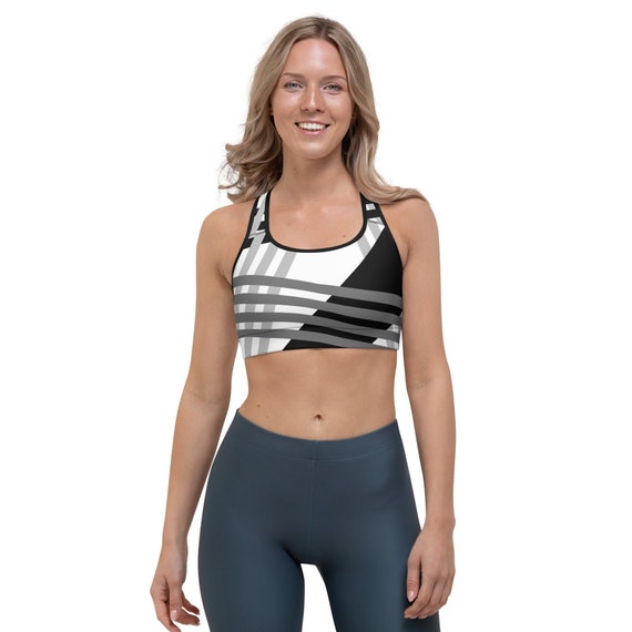 Sports Top Black/white, Workout Clothes, Activewear, Sports Bra