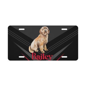 Labradoodle Personalized License Plate, Dog License Plate, Gift with Labradoodle, Dog Name License Plate, Car Plate, Custom License Plate