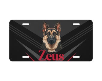 ジャーマン シェパード ドッグ 8 ビット 3D - グレー、黒の自動車用