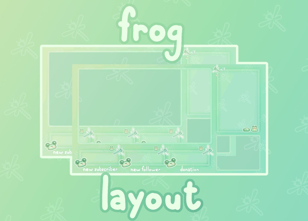 Twitch Stream Layout Package - [animated] Green Frog - Etsy