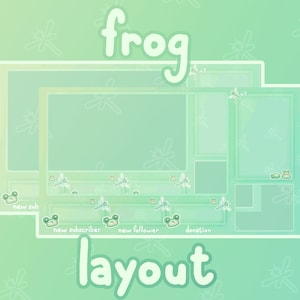 Twitch Stream Layout Package - [Animated] Green Frog